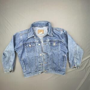 Old Navy Youth 10/11 Blue Denim Trucker Jacket Classic Button Front